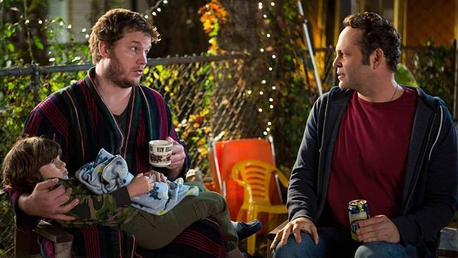 Chris Pratt and Vince Vaughn team up in Delivery Man. Picture: AP/Disney-DreamWorks II Distribution Co./Jessica Miglio.