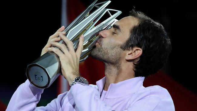 Roger Federer won his sixth title of the year in Shanghai.
