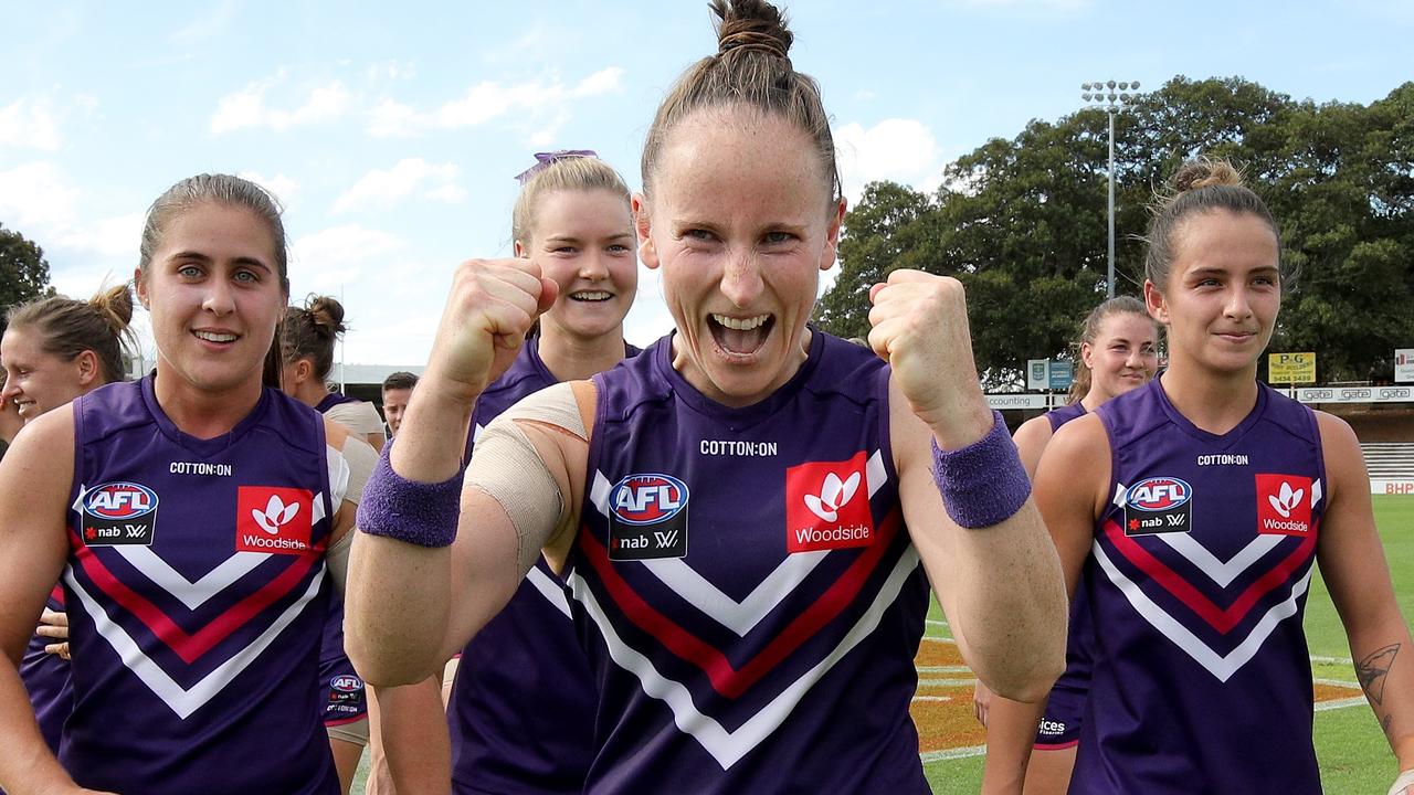 Kara Antonio basks in the spoils of a big finals win. Picture: AAP