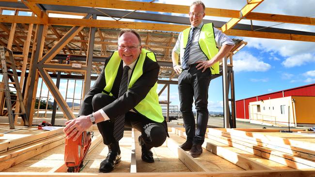 Housing Minister Roger Jaensch and Premier Will Hodgman welcome the $30 million funding announcement.