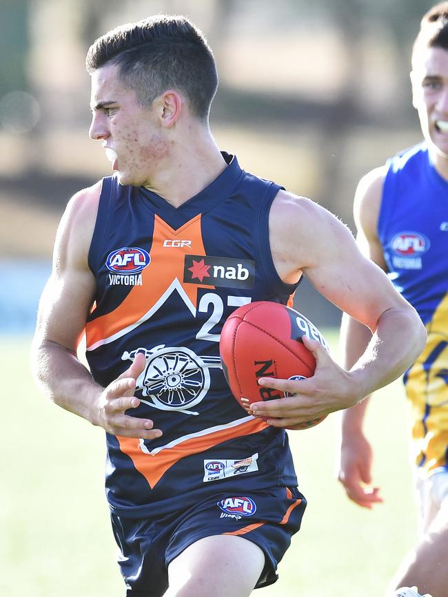 Ned Gentile in action for Calder Cannons.