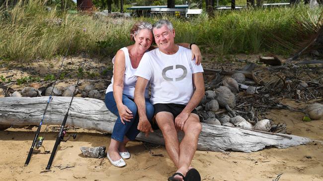 Cungulla residents, Peta and Gerry Hayden outside their home. Picture: Shae Beplate.