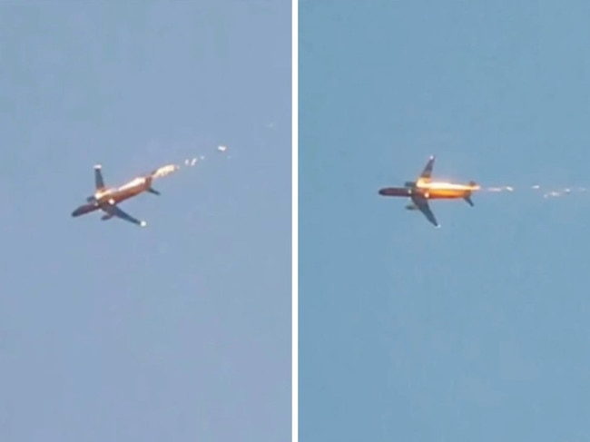 Horror as plane’s engine explodes mid-air