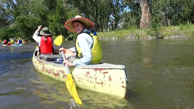 Queen's Scout Award winner Chloe Starling on the Tumut River.