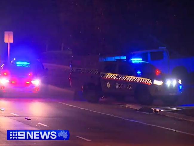 Police are investigating the death of a man found unresponsive on the side of the road in Perth. Picture: 9News