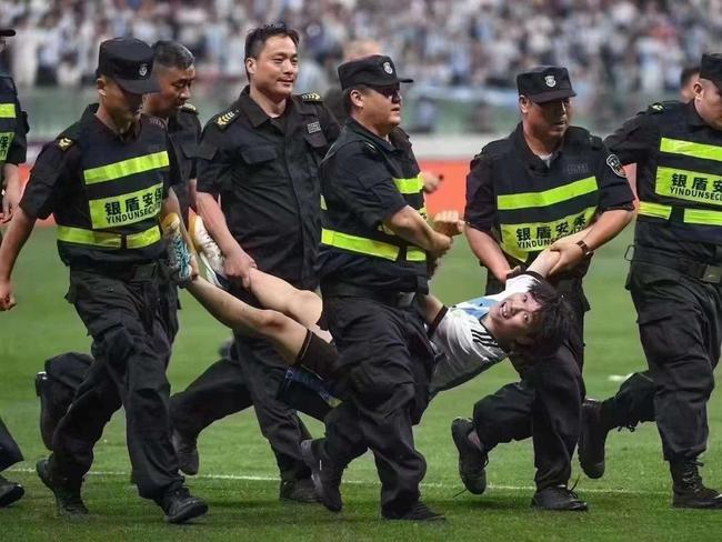 Socceroos V Argentina  Birthday Celebrations for Beijing for Xi Jinping, President of the People's Republic of China70th Birthday., . This young Chinese fan became an unexpected star at Thursday evening's game. Picture - Supplied