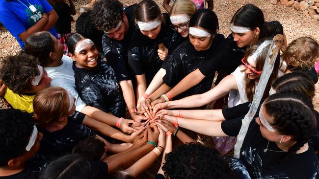 Youth Forum members on the closing day of Garma. Picture: Zizi Averill