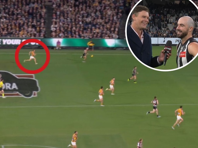 The Hawks youngster couldn't catch up.