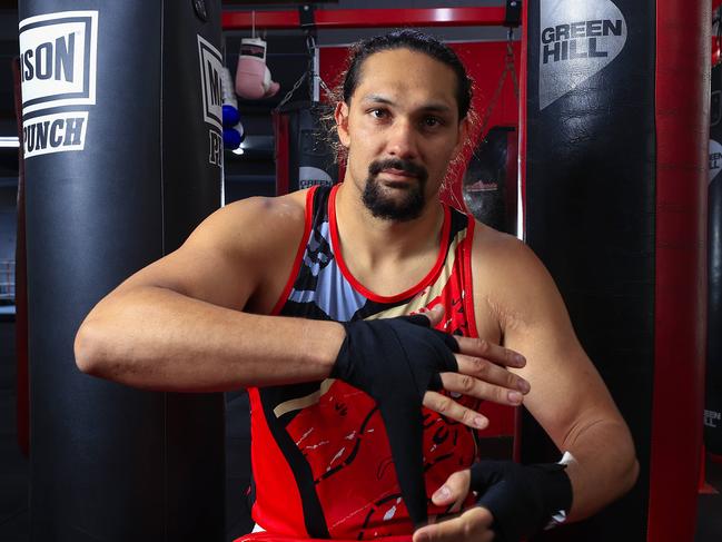 Australian Olympic boxing star Teremoana Teremoana Jnr attends the pre-olympics boxing camp in Brisbane. Pics Adam Head