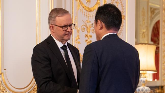 The meeting between Fumio Kishida and Anthony Albanese in Perth will be their third since Mr Albanese won the May election. Picture: NCA NewsWire