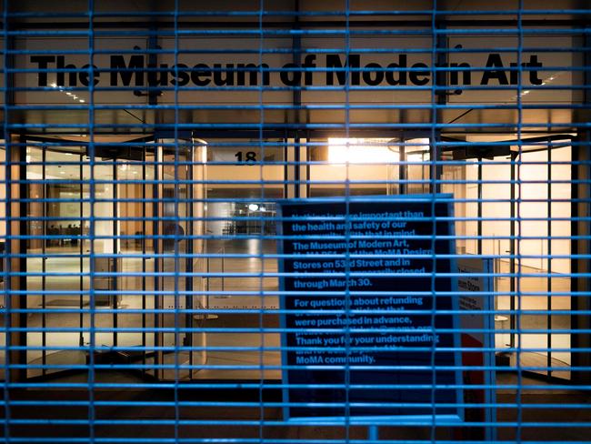 The closed Museum of Modern Art (MoMa) in New York. Picture: AFP