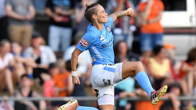 Melbourne City’s Welsh star Jess Fishlock.