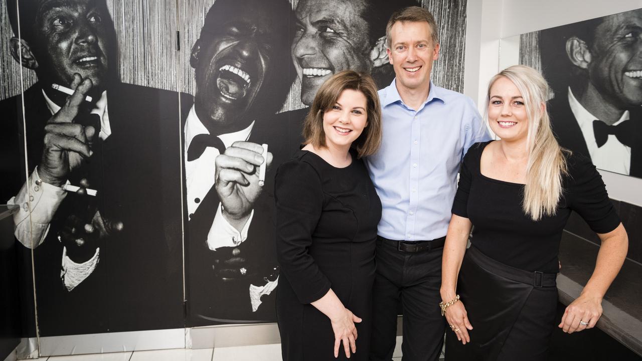 Susan and Joel Watson of Joel's Barber Shop with Chloe Handley (right) before they moved to Eastville Shopping Centre. Picture: Kevin Farmer