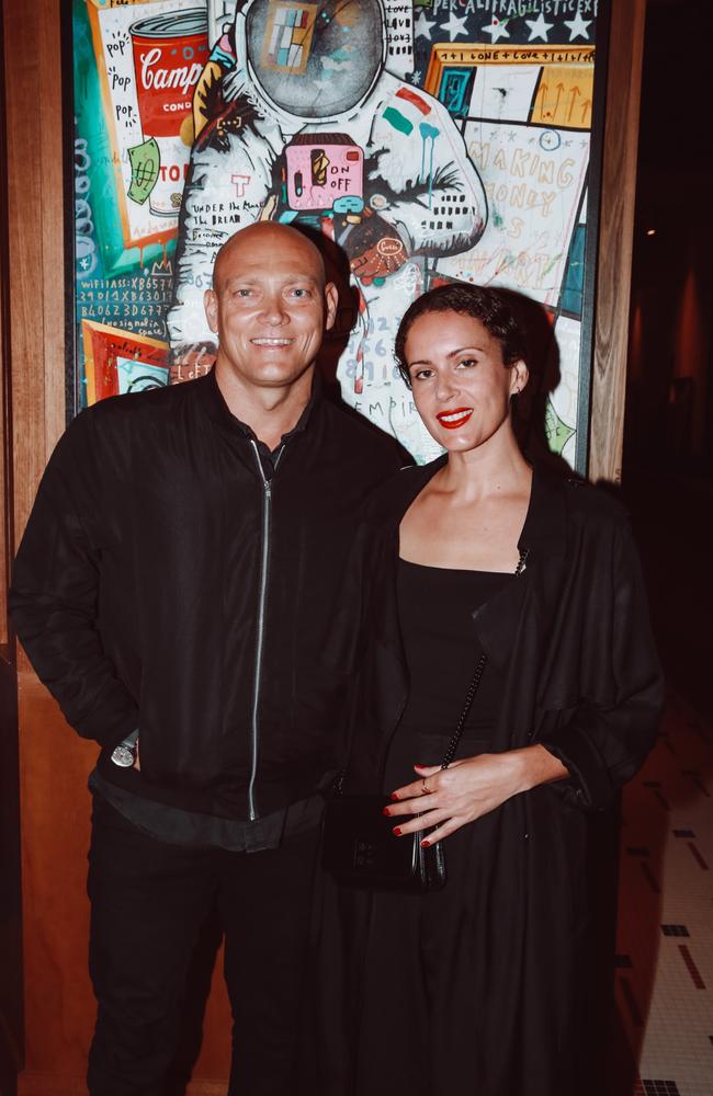 Michael Klim &amp; Michelle Owen at the launch of the Ovolo Hotel in South Yarra. Picture: Supplied