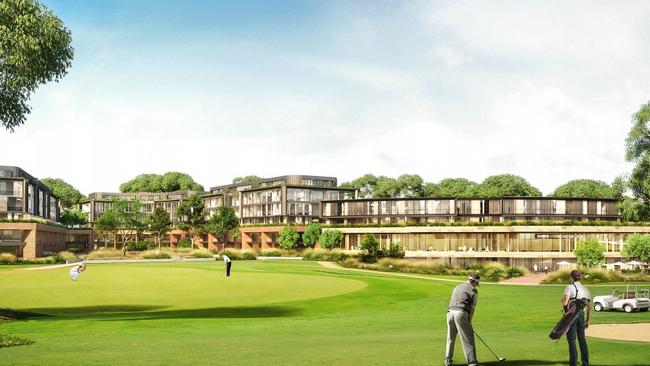 Bankstown Golf Club wants to build around 149 dwellings for seniors on a section of its golf course. Picture: Planning documents.