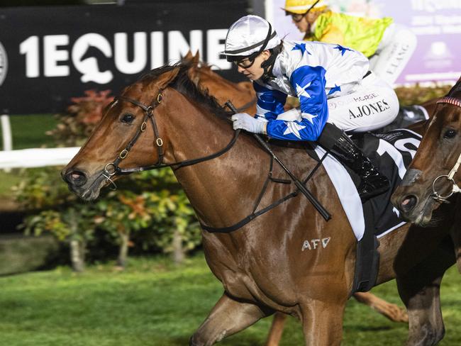 Hidden Wealth and Angela Jones win the Weetwood Handicap for Tony Gollan at Clifford Park, Saturday, September 28, 2024. Picture: Kevin Farmer