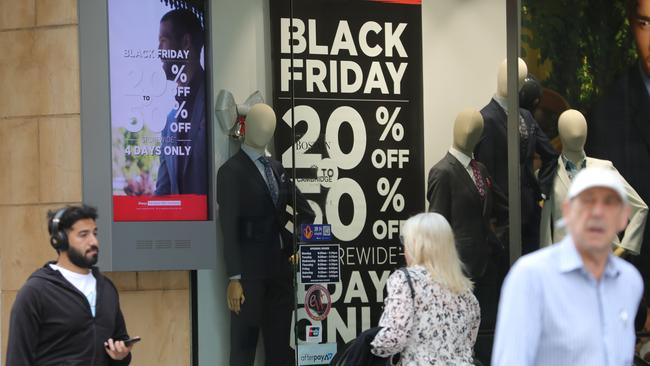 Stores tout Black Friday price cuts. Picture: AAP