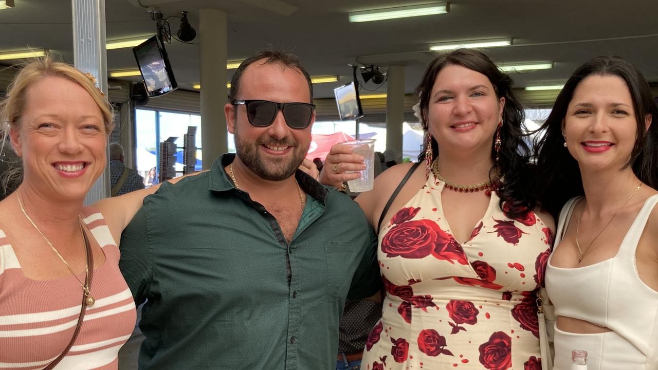 Gympie Race Day, March 4 2023 – Tasha Studin, Lea Funston, Tony Hewerdine, and Nikkita Studin.