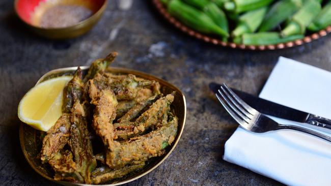 The crunchy fried okra is the best friend to a cold beer - trust us. Picture: Nicki Connolly