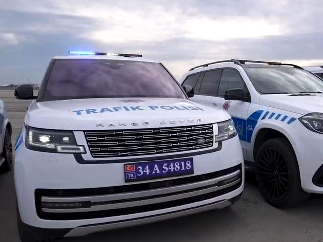 The luxury vehicles seized during the operation against the 