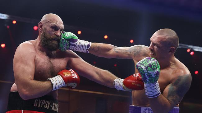 Oleksandr Usyk has now beaten Tyson Fury twice. (Photo by Richard Pelham/Getty Images)