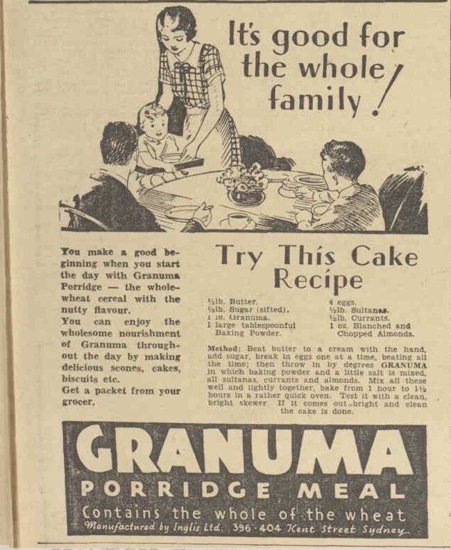 Granuma ad from 1933. Picture: National Library of Australia Trove collection.