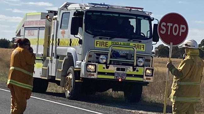 Emergency crews are at the scene of a serious crash just outside Penola along Clay Wells Rd. Picture: Arj Ganesan