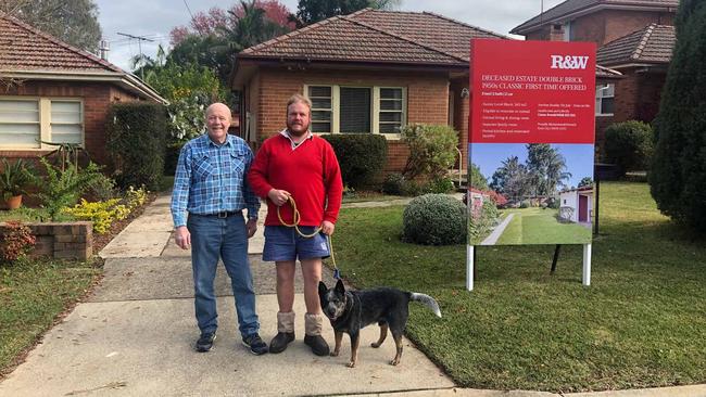 Gerry Josephs with his son Russell at 27 Glenayr Ave, Denistone West. Picture: Conor Arnold