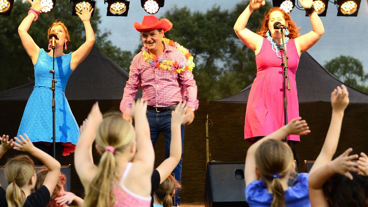 2015: Ipswich families welcome in the New Year with a free community celebration at North Ipswich Reserve. Former Ipswich Mayor Paul Pisasale. Photo: David Nielsen