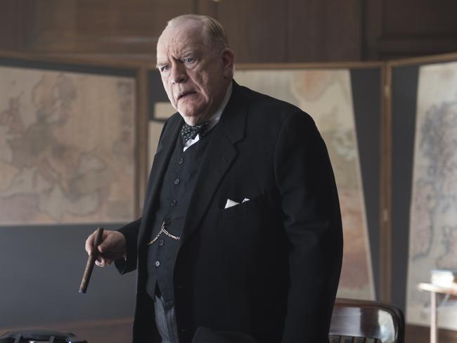 Scene from film Churchill - L-R: Danny Webb as Alan Brooke and Brian Cox as the British PM