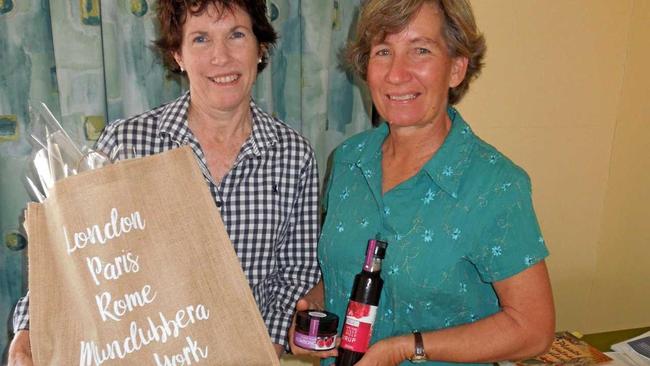 ALL ABOUT SUSTAINABlE FOODS: Dr Geraldine McGuire and Central Burnett Landcare's Marion Denholm at the recent workshop at Mundubbera. Picture: Contributed