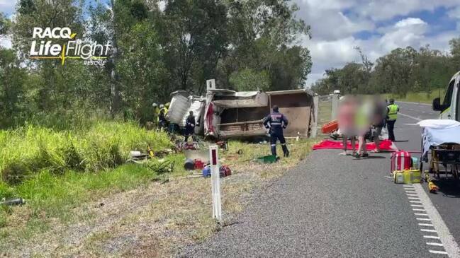 Truck rollover in Bundaberg