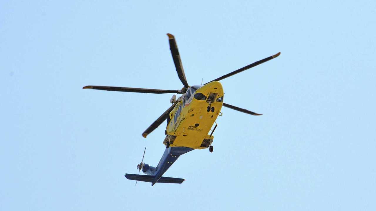 A LifeFlight Helicopter lands in Toowoomba at the rescue helicopter service's new base. LifeFlight Generic. Picture: Tobi Loftus