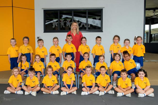 Emmanuel Catholic Primary School 2022 Prep class. (L-R) Back row: Heath, Stevie, Roman, Finley, Bodhi, Aubrey, Joseph, Rosie, Olivia, Sophie, Miss Crathorne; middle row: Molly, Grace, Tanner, Noah, Alexa, Alaynah, Xander, Eva; front row: Thea, Alec, Elle, Grace, Hallie, Mason, Parker, Tessa. Picture: Michaela Harlow MKY2022PREP