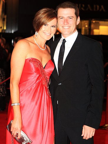 <p>Karl Stefanovic with his wife Cass at the 2011 Logie Awards. Picture: Fiona Hamilton</p>