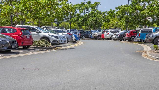 Hotly contested parking spaces in North Lakes. Picture: AAP Image/Richard Walker