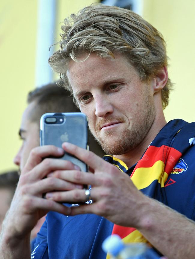 Rory Sloane at the Adelaide Crows season launch at West Lakes on Monday. Picture: Tom Huntley