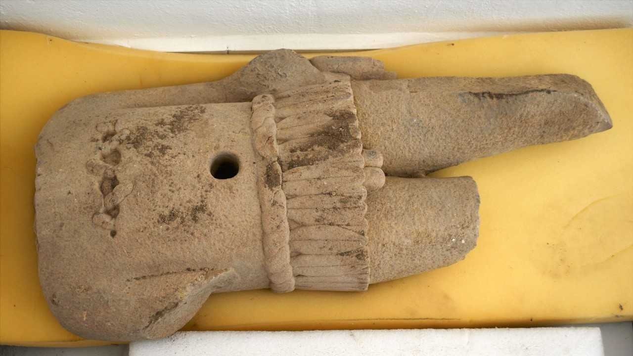 This torso fragment shows the distinctive 'second hand' attached to the surviving arm. Picture: Mexican Institute of Anthropology and History