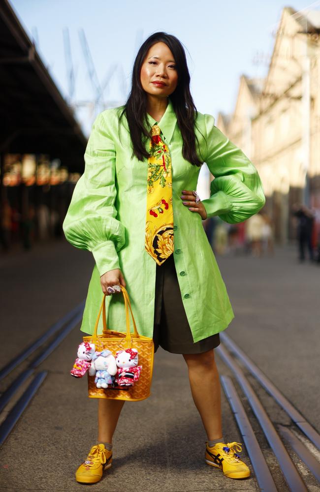 Joanne Goh at Australian Fashion Week 2025 at Carriageworks in Everleigh. Picture: Jonathan Ng