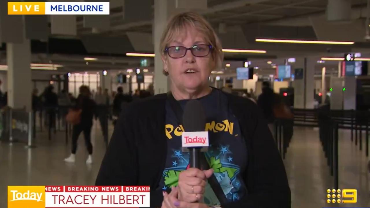 Tracey Hilbert from Melbourne was one of many passengers left stranded following the cancellation of services. She was on her way to be with family following the passing of her father.