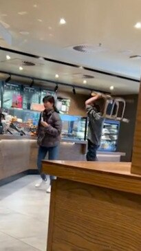 Man's wild rampage in Melbourne Starbucks