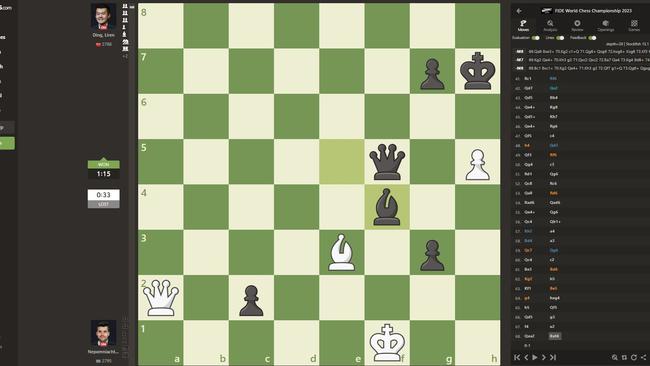 Ian Nepomniachtchi resigned in this position. Picture: Chess.com