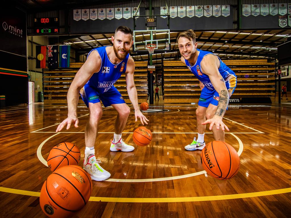 SuperCoach is taking basketball and Brisbane Bullets stars Aron Baynes and Nathan Sobey to new heights with fans able to play Australia's best fantasy game SuperCoach for the first time. Picture: Nigel Hallett