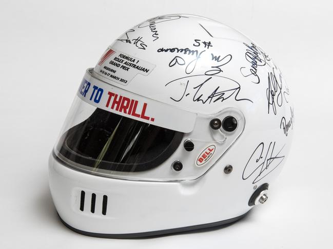 <b>Celebrity Grand Prix helmet: </b>I was asked to drive in the Grand Prix celebrity race in 2013. We spent a week being taught by V8 legend Mark Skaife. It was a blast.