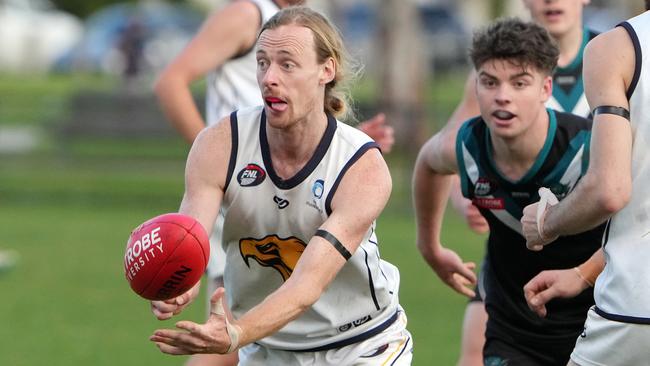 Mitchell Andrews in action for Whittlesea. Picture: George Sal