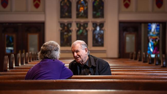 Guiding light: Rev Crews in the Ashfield Uniting Church this week. (AAP IMAGE MONIQUE HARMER)