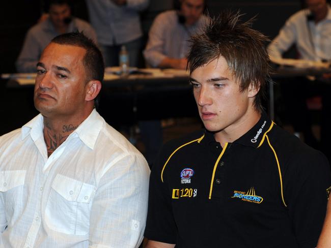 Shane and Dusty at the 2009 AFL Draft.