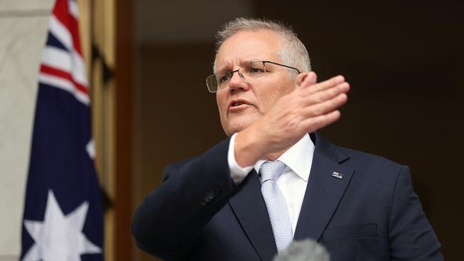 Prime Minister Scott Morrison says Australians “rightly expect” the result of the sacrifices they had made during the pandemic to be protected. Picture: AFP