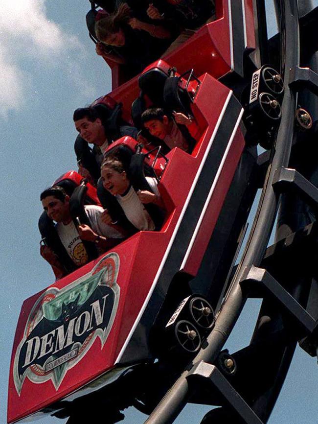 The Demon roller-coaster at Australia's Wonderland.