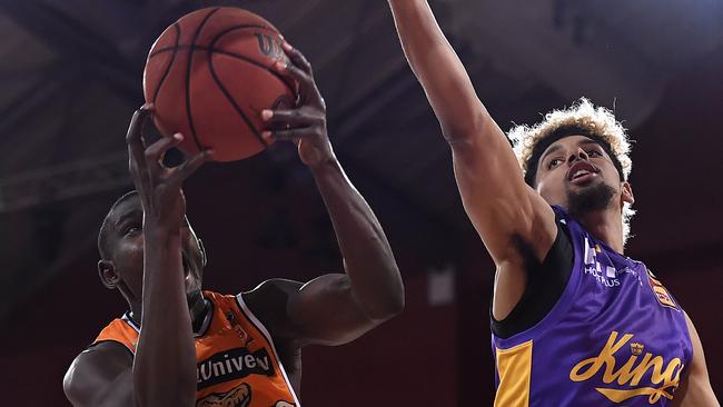 CAIRNS, AUSTRALIA – DECEMBER 20: Kuany Kuany of the Taipans goes to the basket during the round 10 NBL match between the Cairns Taipans and the Sydney Kings at the Cairns Convention Centre on December 20, 2018 in Cairns, Australia. (Photo by Albert Perez/Getty Images)